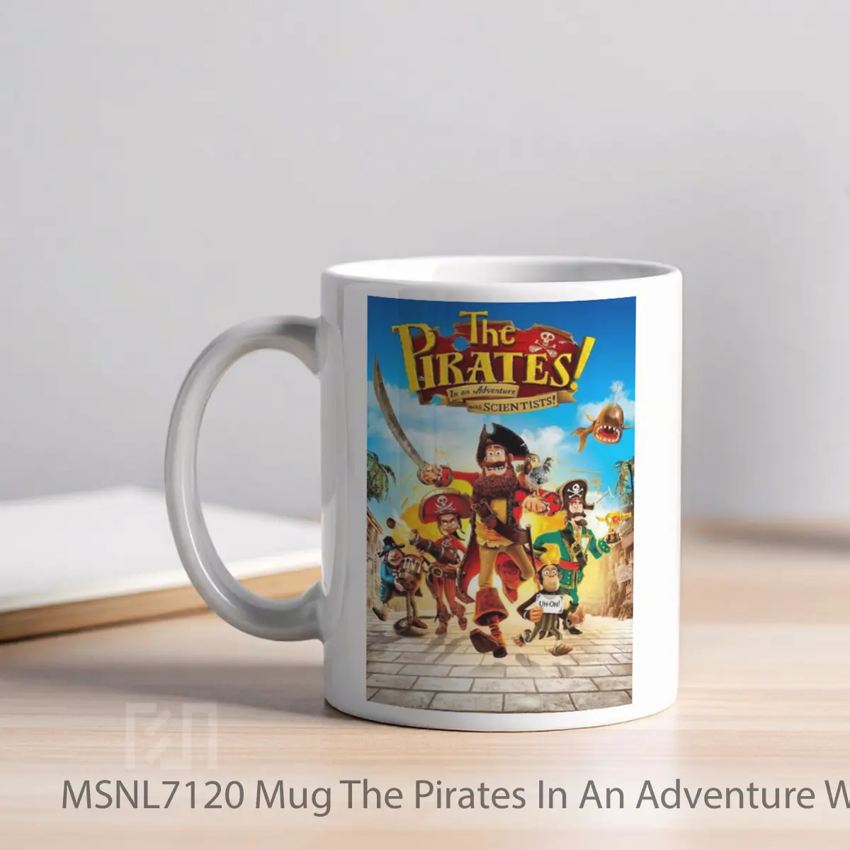 Mug The Pirates In An Adventure With Scientists Gelas Keramik Tema Film MSNL7120 - Tampak Kiri