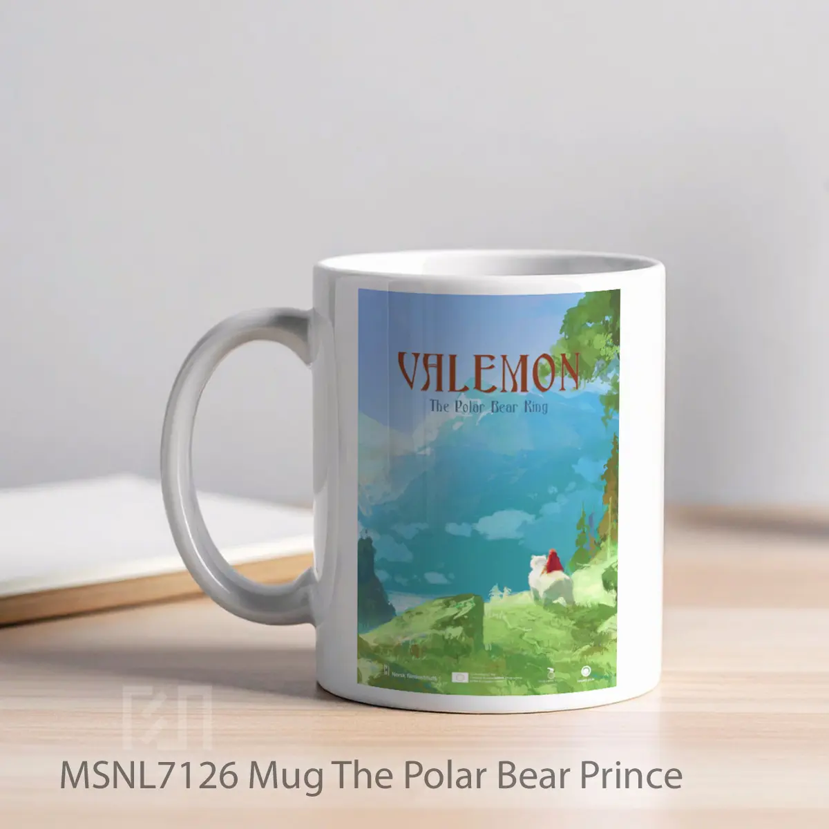 Mug The Polar Bear Prince Gelas Keramik Tema Film MSNL7126 - Tampak Kiri