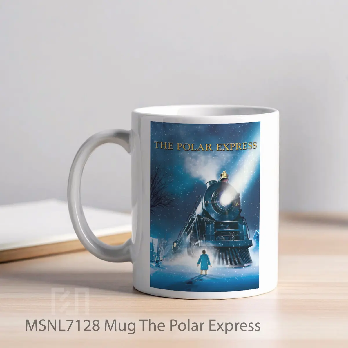 Mug The Polar Express Gelas Keramik Tema Film MSNL7128 - Tampak Kiri