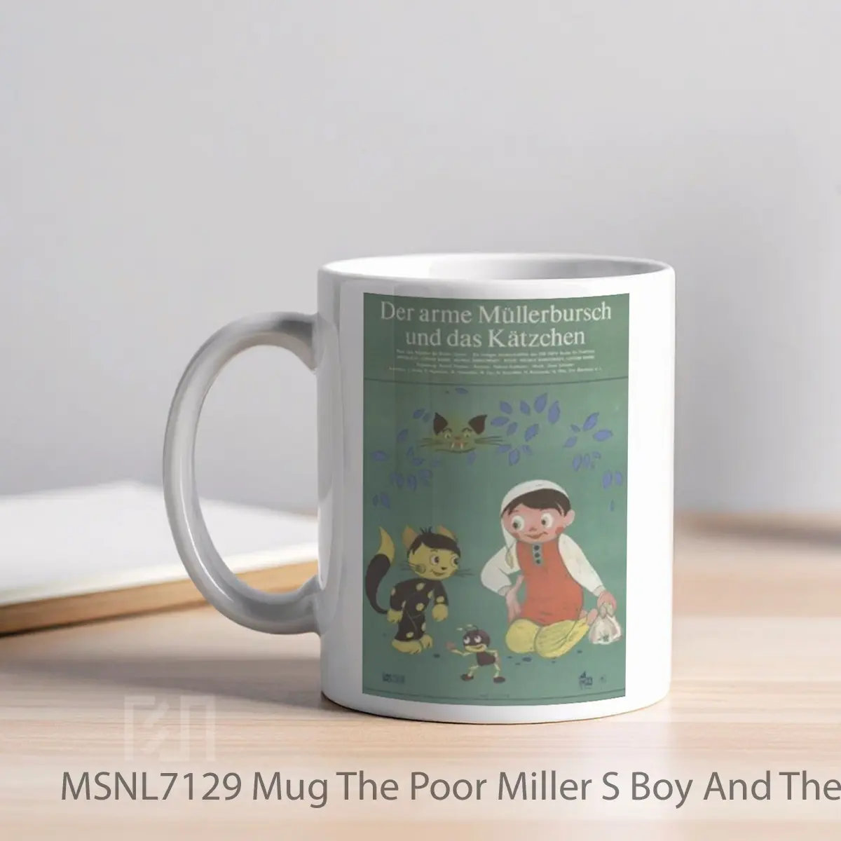 Mug The Poor Miller S Boy And The Kitten Gelas Keramik Tema Film MSNL7129 - Tampak Kiri