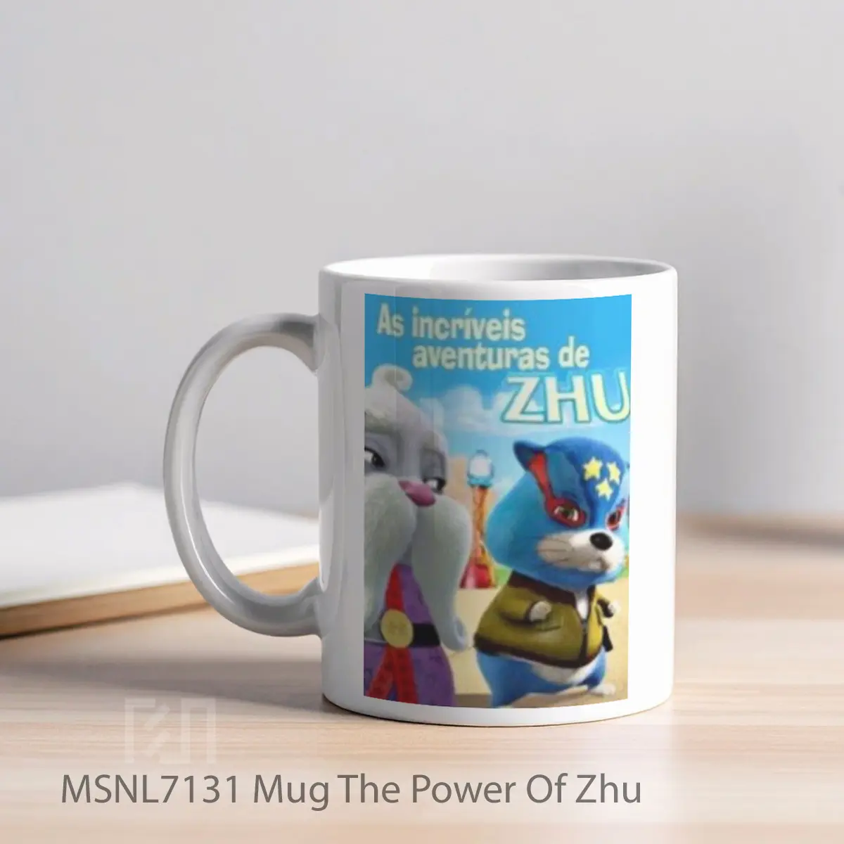 Mug The Power Of Zhu Gelas Keramik Tema Film MSNL7131 - Tampak Kiri