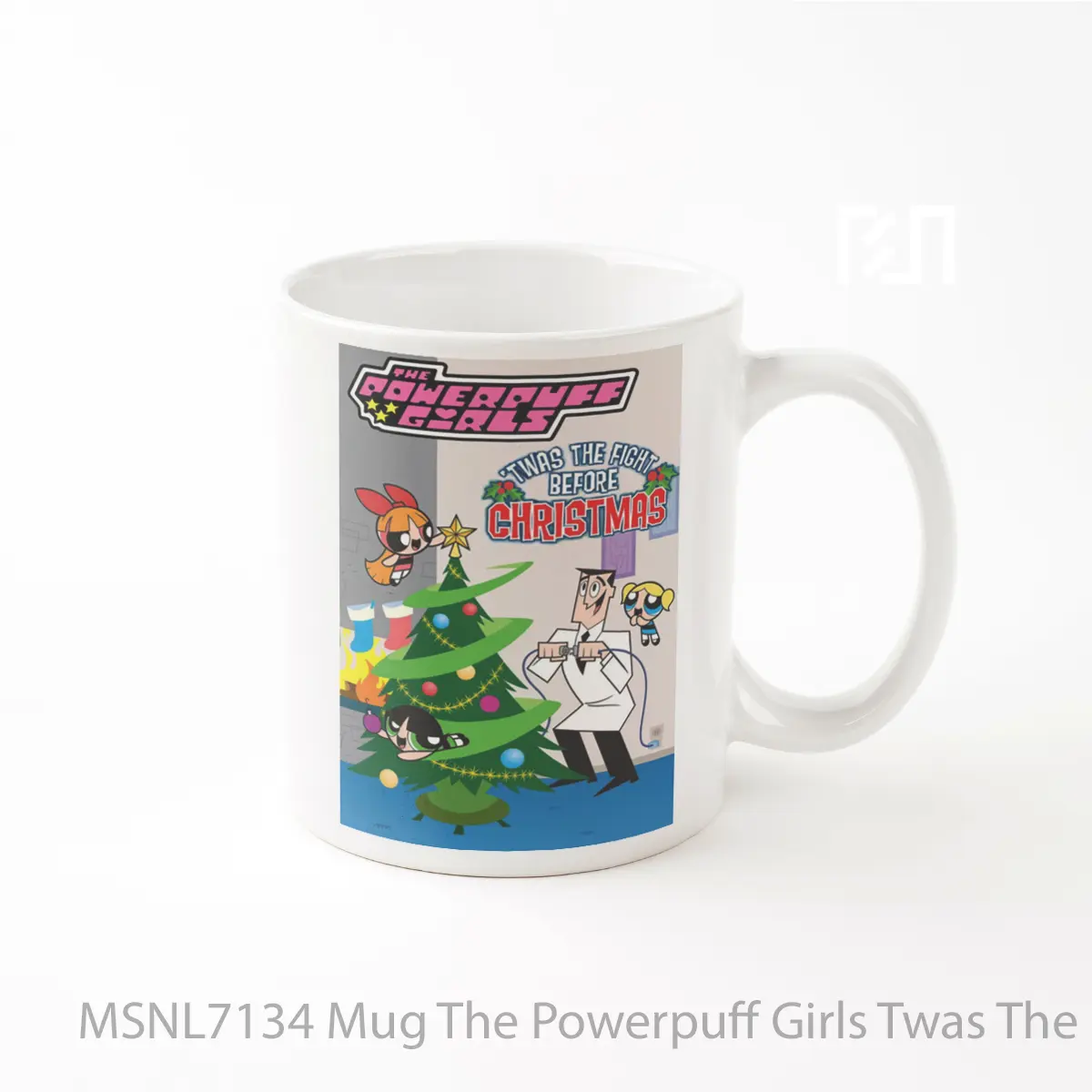 Mug The Powerpuff Girls Twas The Fight Before Christmas Gelas Keramik Tema Film MSNL7134