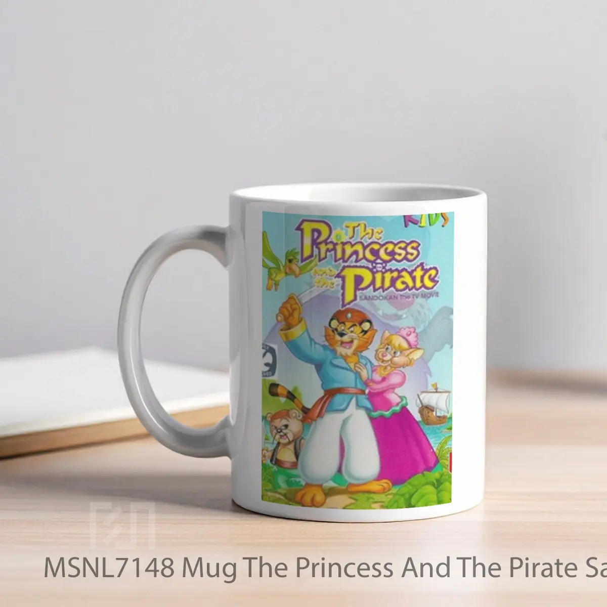Mug The Princess And The Pirate Sandokan The Tv Movie Gelas Keramik Tema Film MSNL7148 - Tampak Kiri