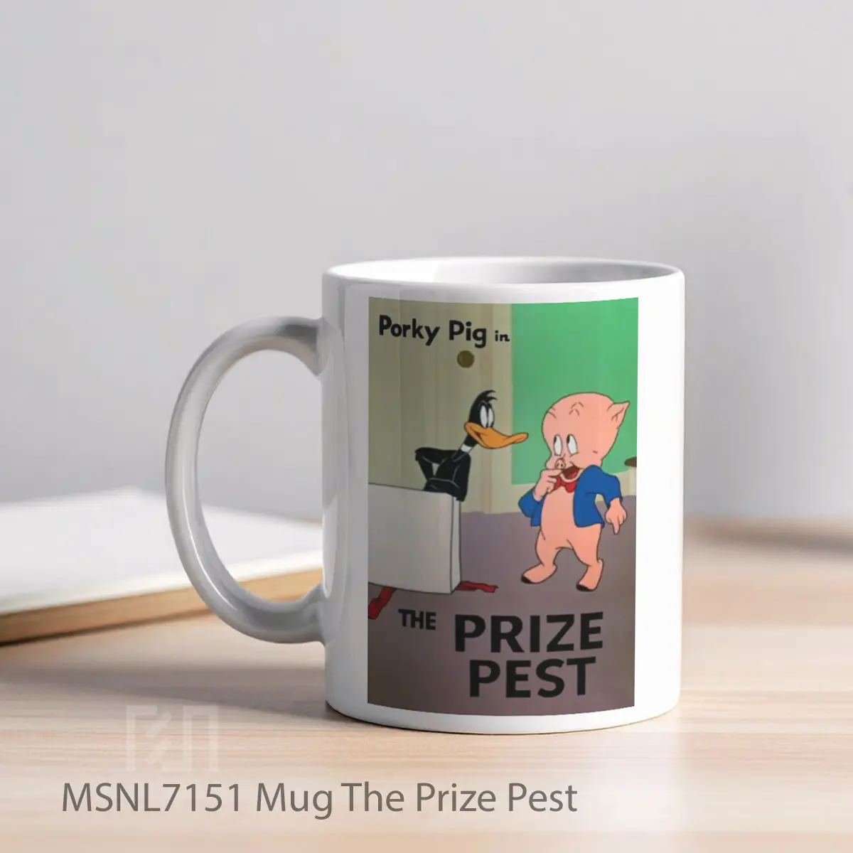 Mug The Prize Pest Gelas Keramik Tema Film MSNL7151 - Tampak Kiri