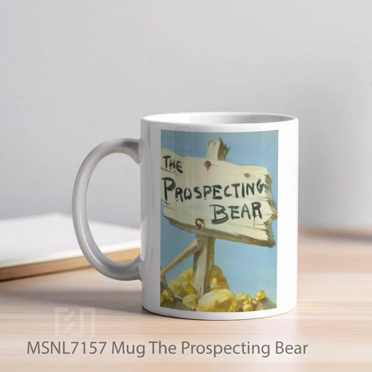 Mug The Prospecting Bear Gelas Keramik Tema Film MSNL7157 - Tampak Kiri