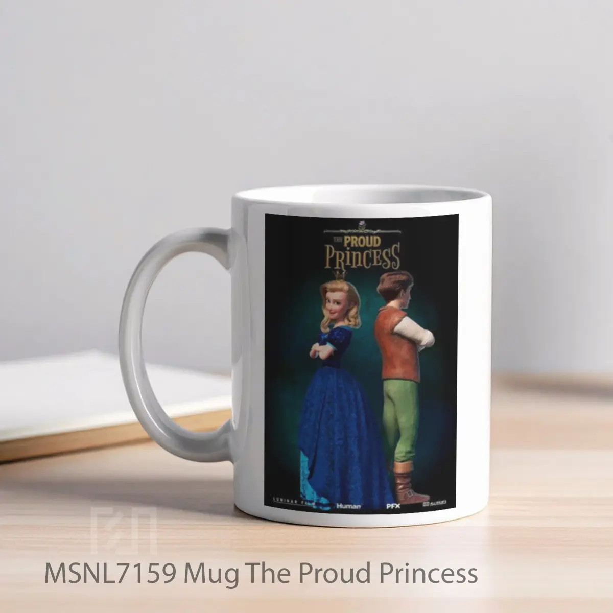 Mug The Proud Princess Gelas Keramik Tema Film MSNL7159 - Tampak Kiri