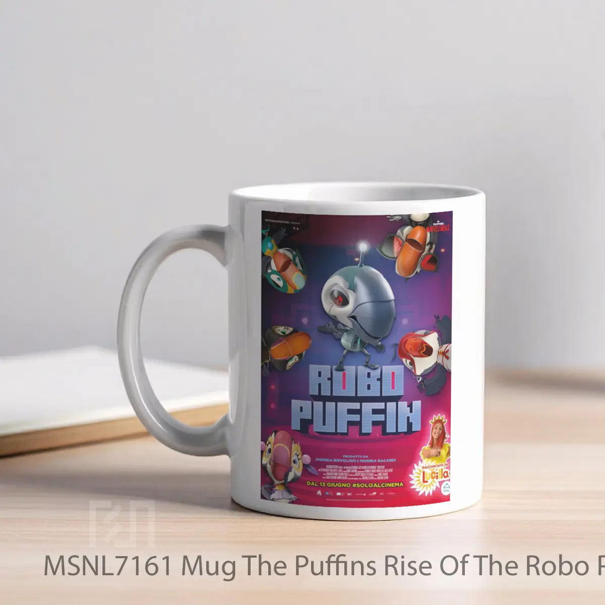 Mug The Puffins Rise Of The Robo Puffin Gelas Keramik Tema Film MSNL7161 - Tampak Kiri