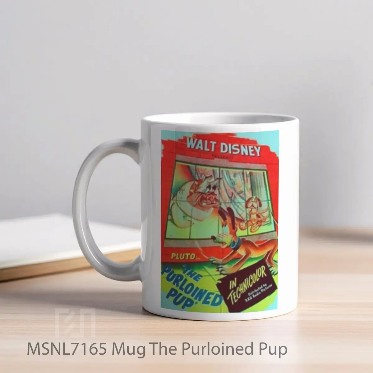 Mug The Purloined Pup Gelas Keramik Tema Film MSNL7165 - Tampak Kiri