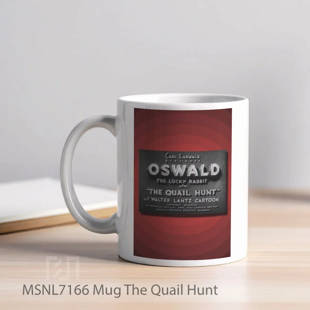 Mug The Quail Hunt Gelas Keramik Tema Film MSNL7166 - Tampak Kiri