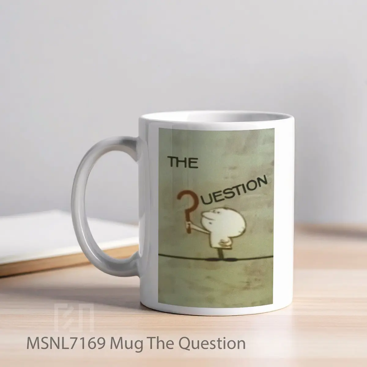 Mug The Question Gelas Keramik Tema Film MSNL7169 - Tampak Kiri