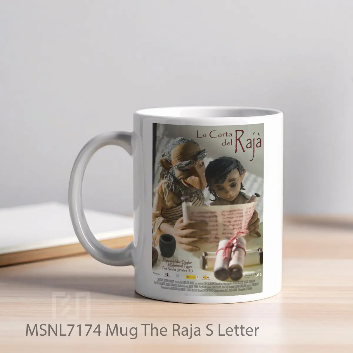 Mug The Raja S Letter Gelas Keramik Tema Film MSNL7174 - Tampak Kiri