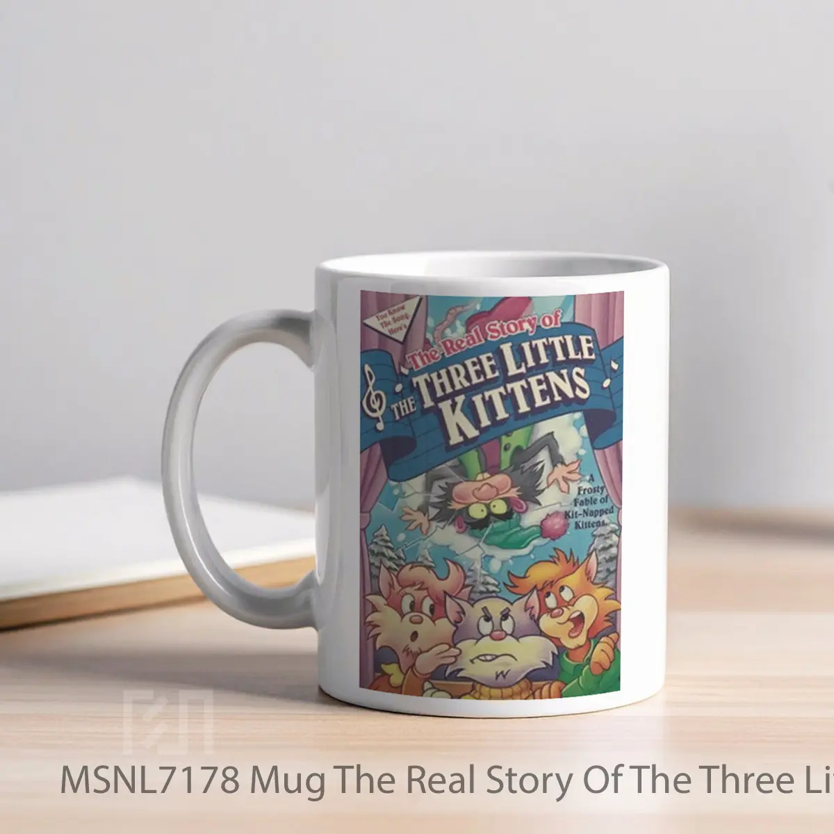 Mug The Real Story Of The Three Little Kittens Gelas Keramik Tema Film MSNL7178 - Tampak Kiri