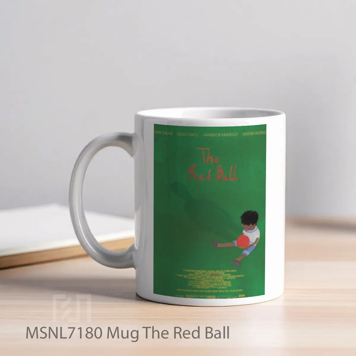 Mug The Red Ball Gelas Keramik Tema Film MSNL7180 - Tampak Kiri