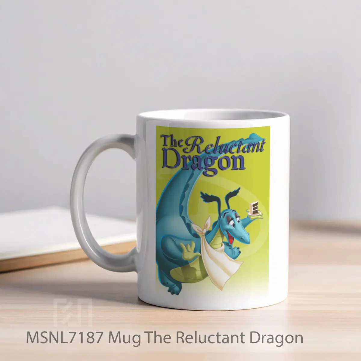 Mug The Reluctant Dragon Gelas Keramik Tema Film MSNL7187 - Tampak Kiri