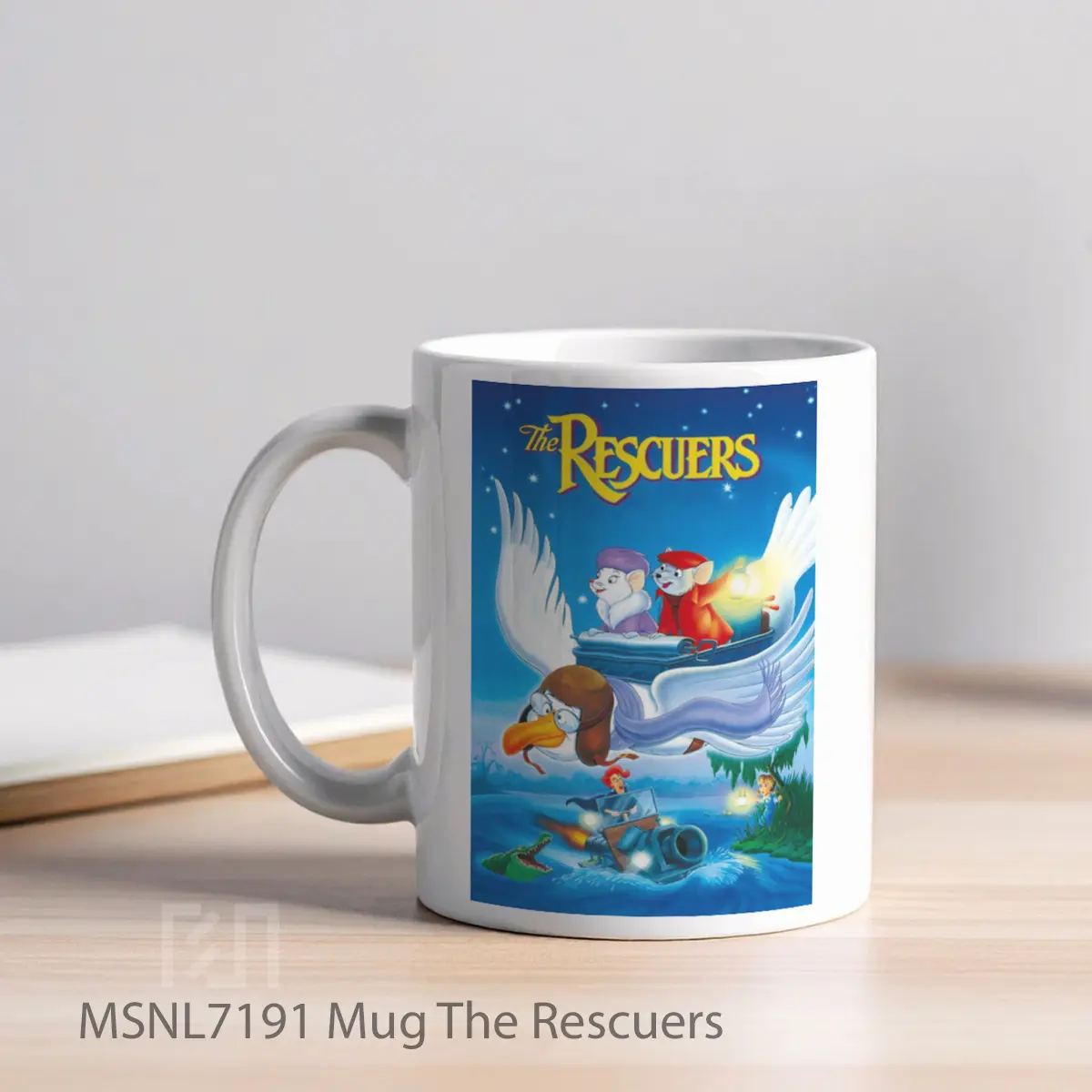 Mug The Rescuers Gelas Keramik Tema Film MSNL7191 - Tampak Kiri