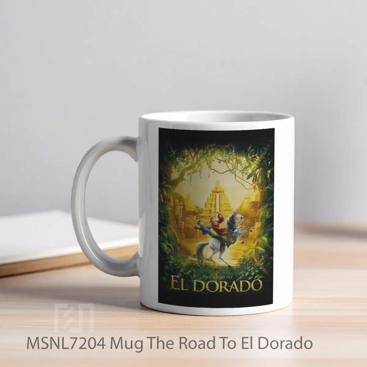 Mug The Road To El Dorado Gelas Keramik Tema Film MSNL7204 - Tampak Kiri