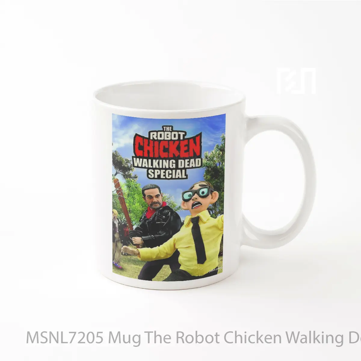 Mug The Robot Chicken Walking Dead Special Look Who S Walking Gelas Keramik Tema Film MSNL7205