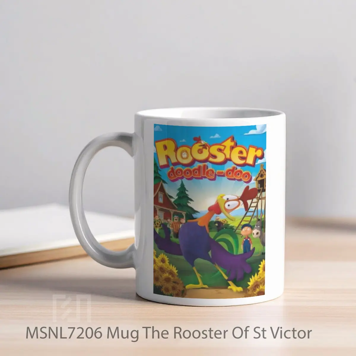 Mug The Rooster Of St Victor Gelas Keramik Tema Film MSNL7206 - Tampak Kiri