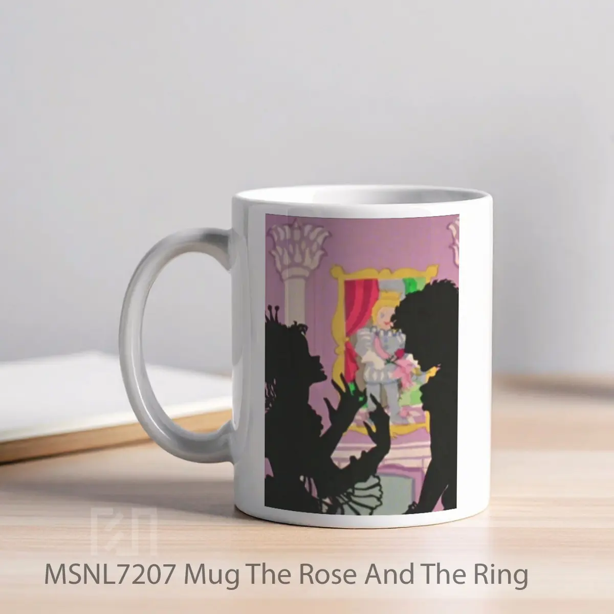 Mug The Rose And The Ring Gelas Keramik Tema Film MSNL7207 - Tampak Kiri