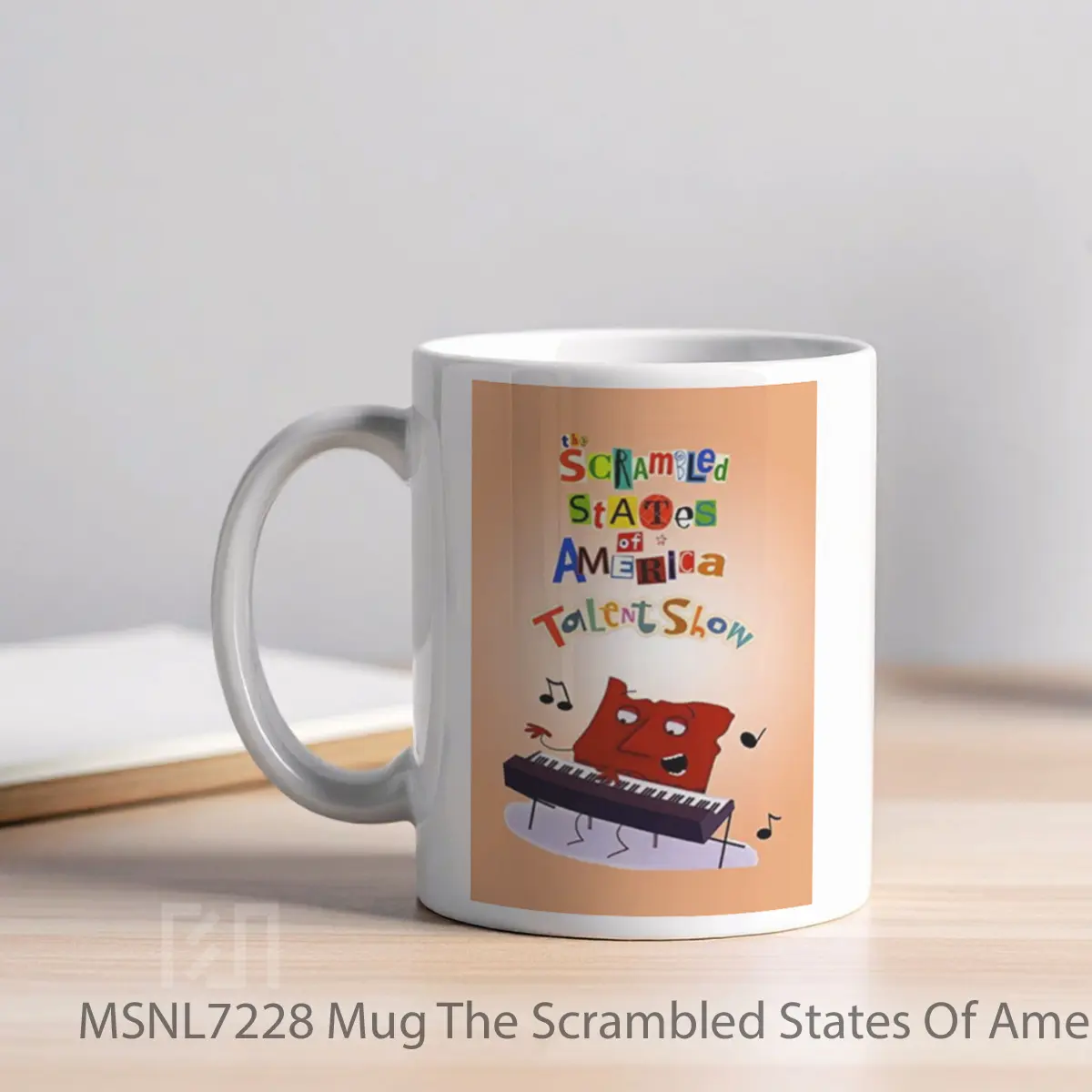 Mug The Scrambled States Of America Talent Show Gelas Keramik Tema Film MSNL7228 - Tampak Kiri