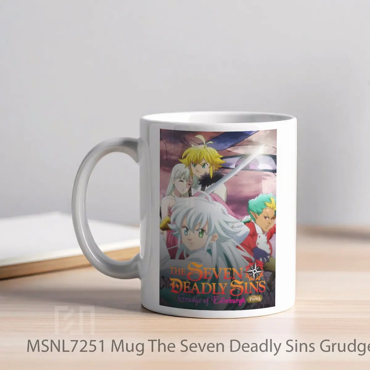 Mug The Seven Deadly Sins Grudge Of Edinburgh Part 1 Gelas Keramik Tema Film MSNL7251 - Tampak Kiri
