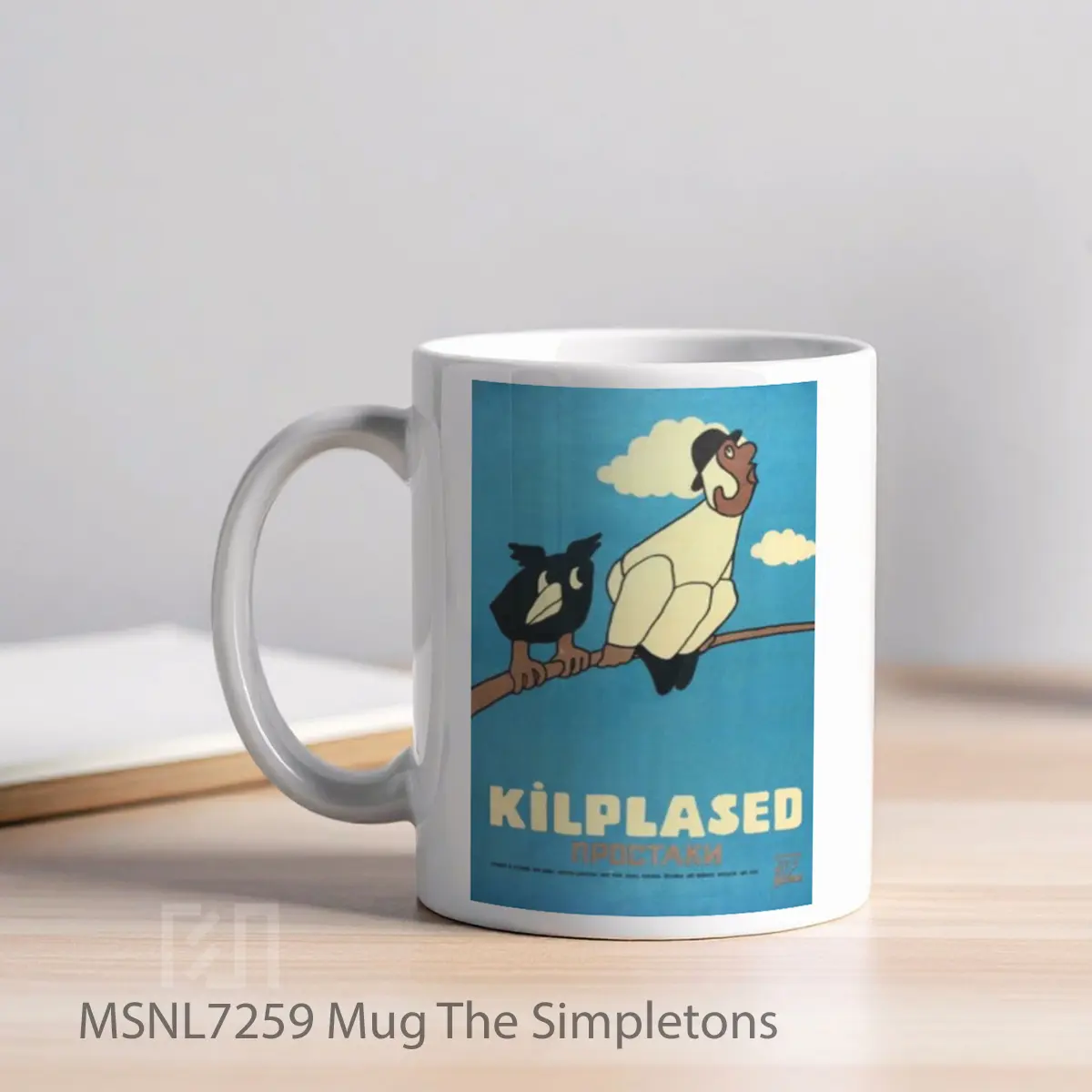 Mug The Simpletons Gelas Keramik Tema Film MSNL7259 - Tampak Kiri