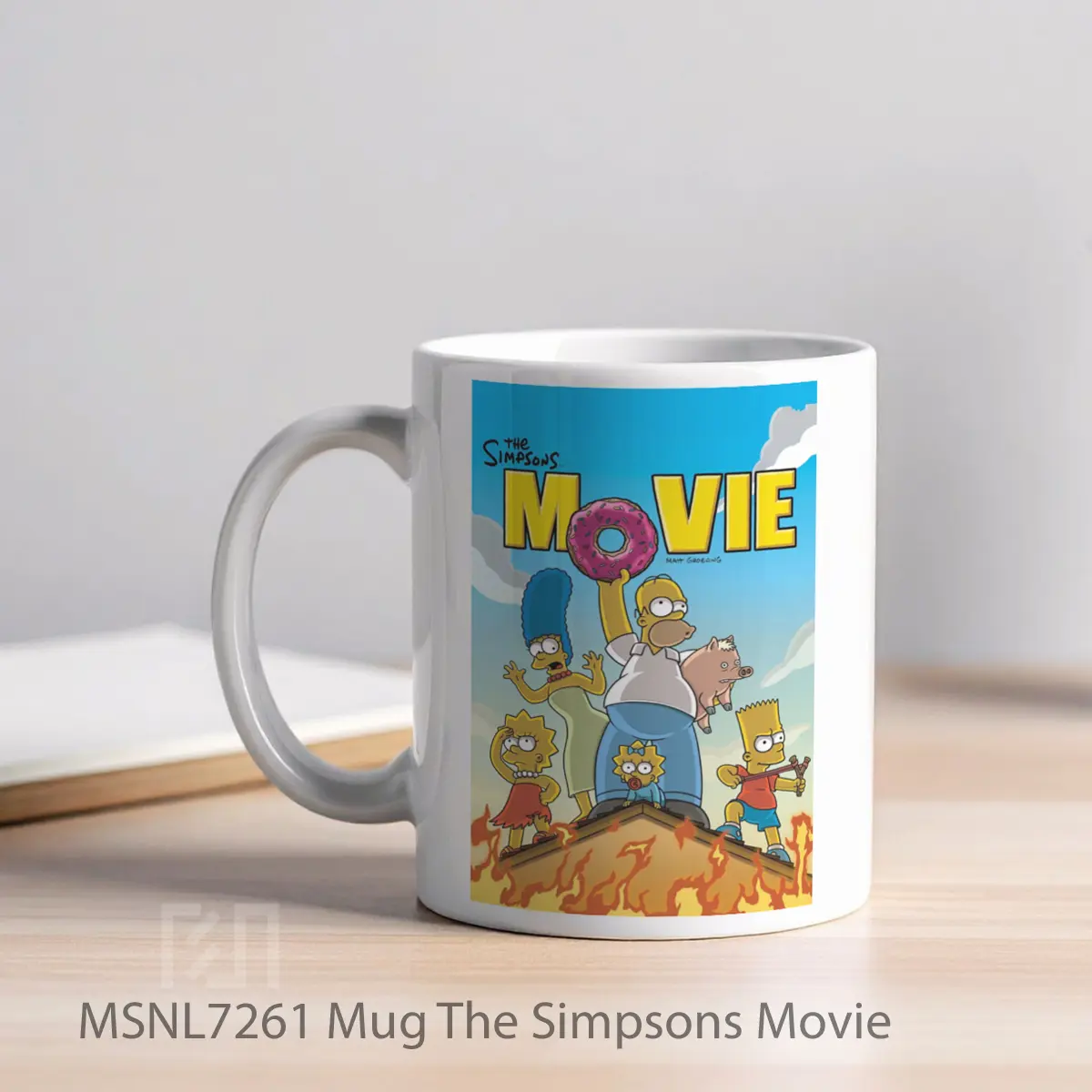 Mug The Simpsons Movie Gelas Keramik Tema Film MSNL7261 - Tampak Kiri