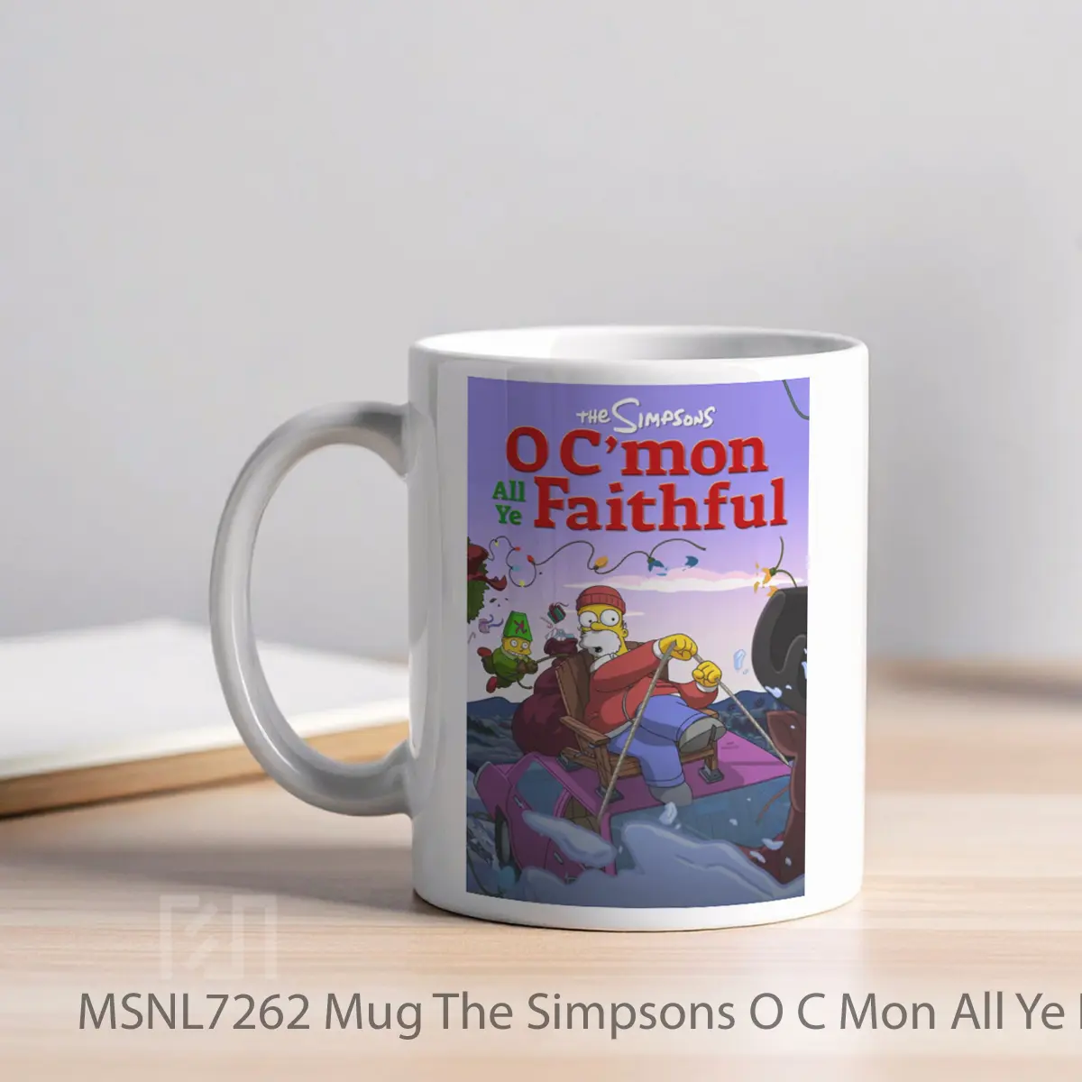 Mug The Simpsons O C Mon All Ye Faithful Gelas Keramik Tema Film MSNL7262 - Tampak Kiri