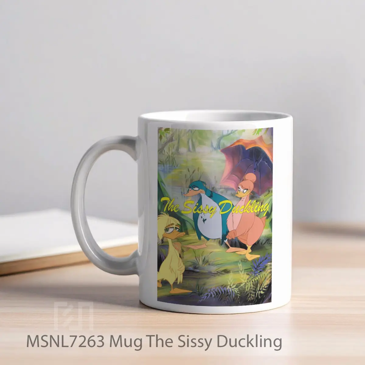 Mug The Sissy Duckling Gelas Keramik Tema Film MSNL7263 - Tampak Kiri