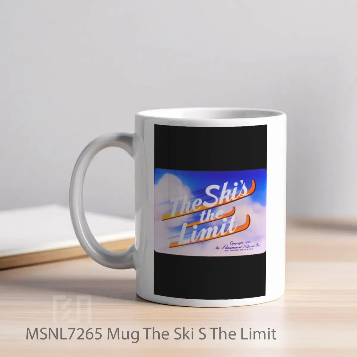 Mug The Ski S The Limit Gelas Keramik Tema Film MSNL7265 - Tampak Kiri