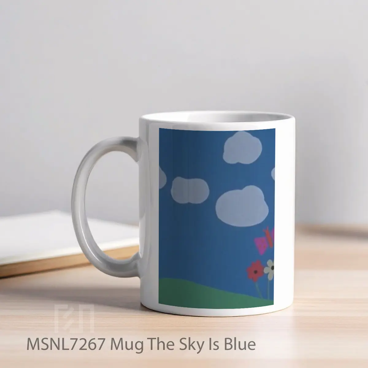 Mug The Sky Is Blue Gelas Keramik Tema Film MSNL7267 - Tampak Kiri