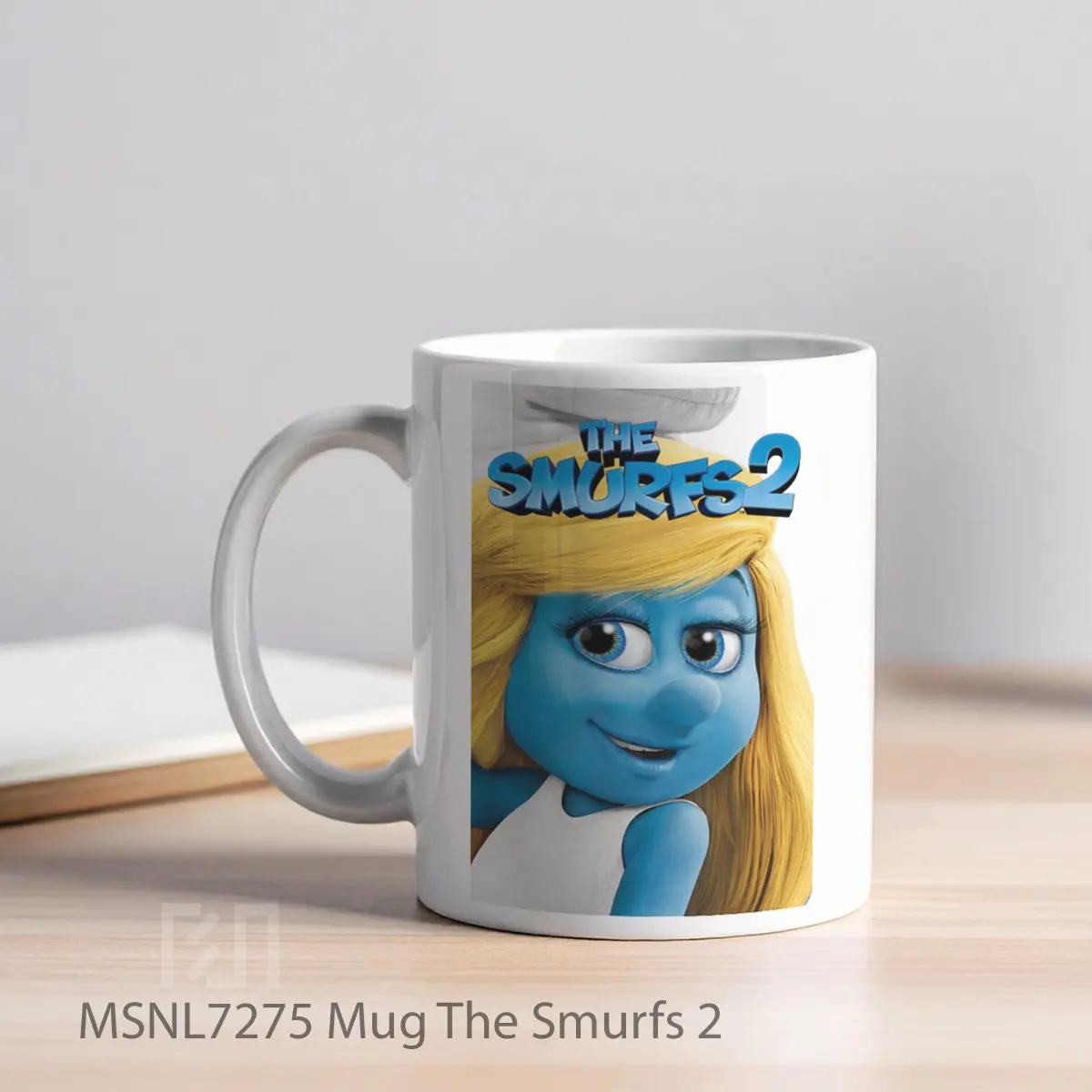 Mug The Smurfs 2 Gelas Keramik Tema Film MSNL7275 - Tampak Kiri