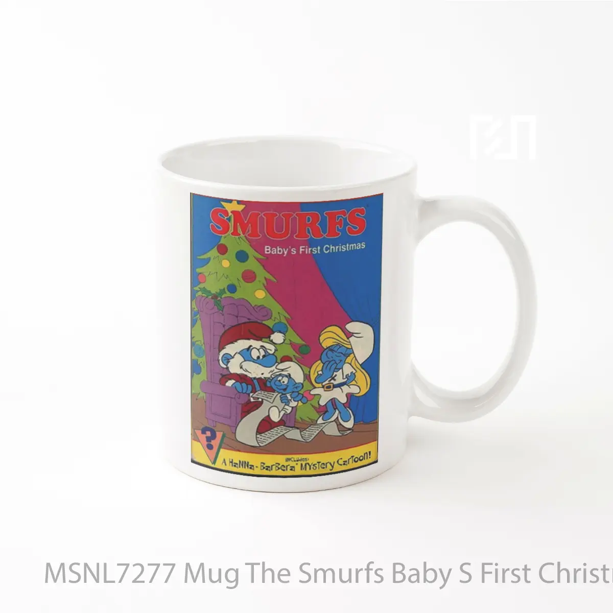 Mug The Smurfs Baby S First Christmas Gelas Keramik Tema Film MSNL7277