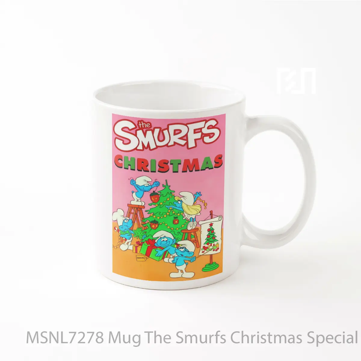 Mug The Smurfs Christmas Special Gelas Keramik Tema Film MSNL7278