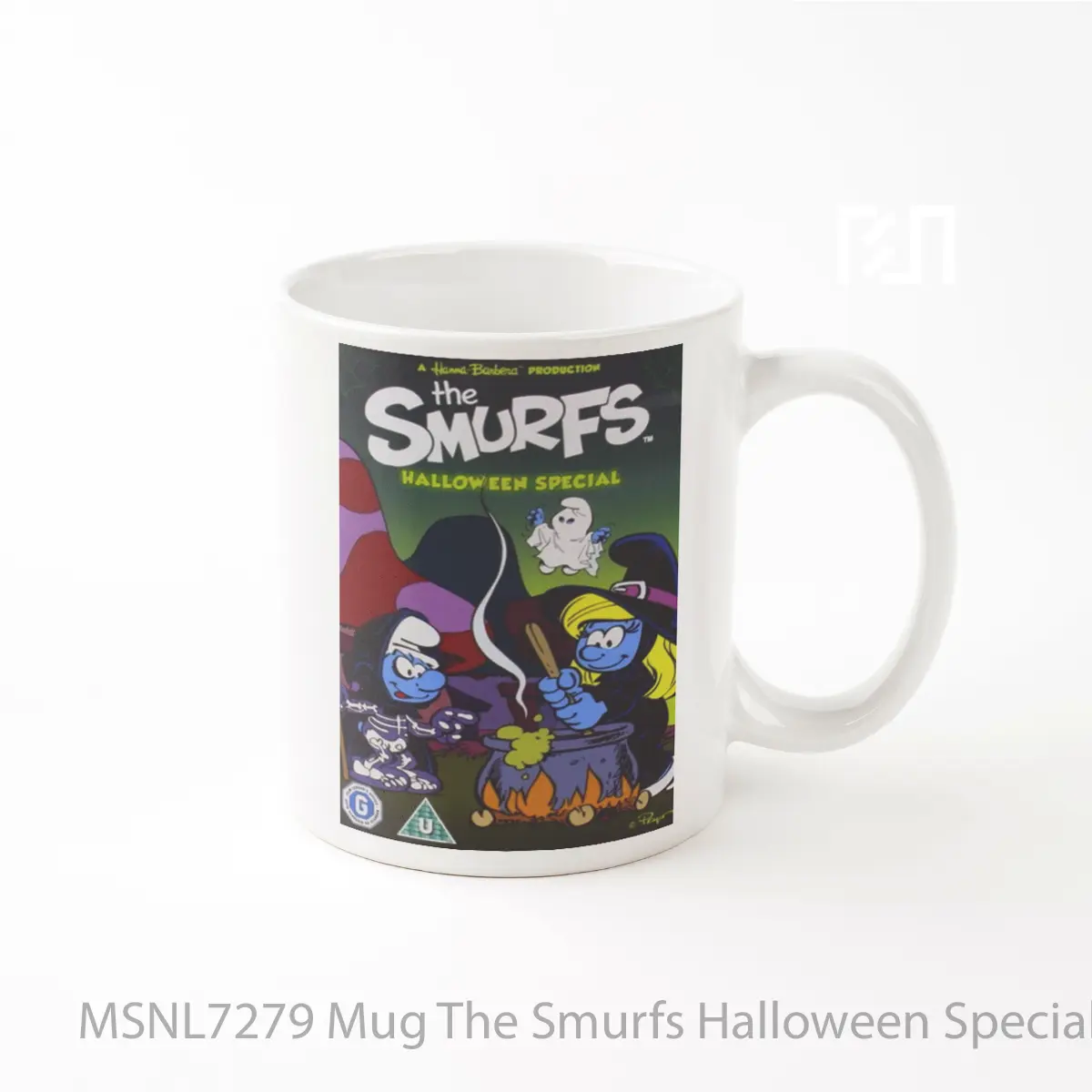 Mug The Smurfs Halloween Special Gelas Keramik Tema Film MSNL7279