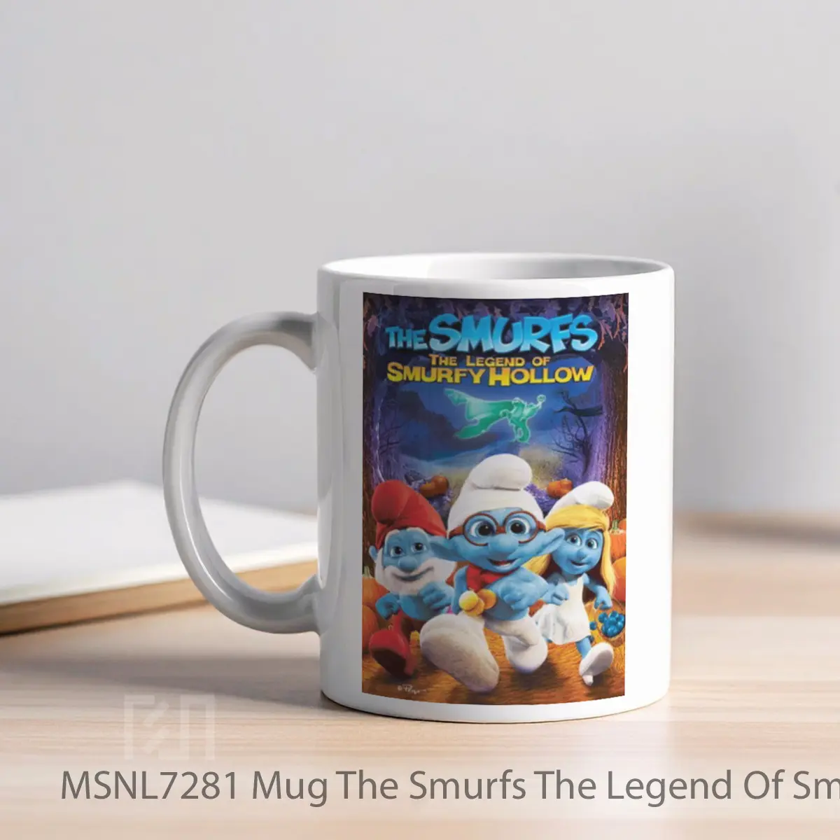 Mug The Smurfs The Legend Of Smurfy Hollow Gelas Keramik Tema Film MSNL7281 - Tampak Kiri
