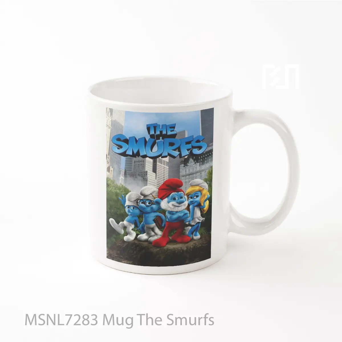 Mug The Smurfs Gelas Keramik Tema Film MSNL7283
