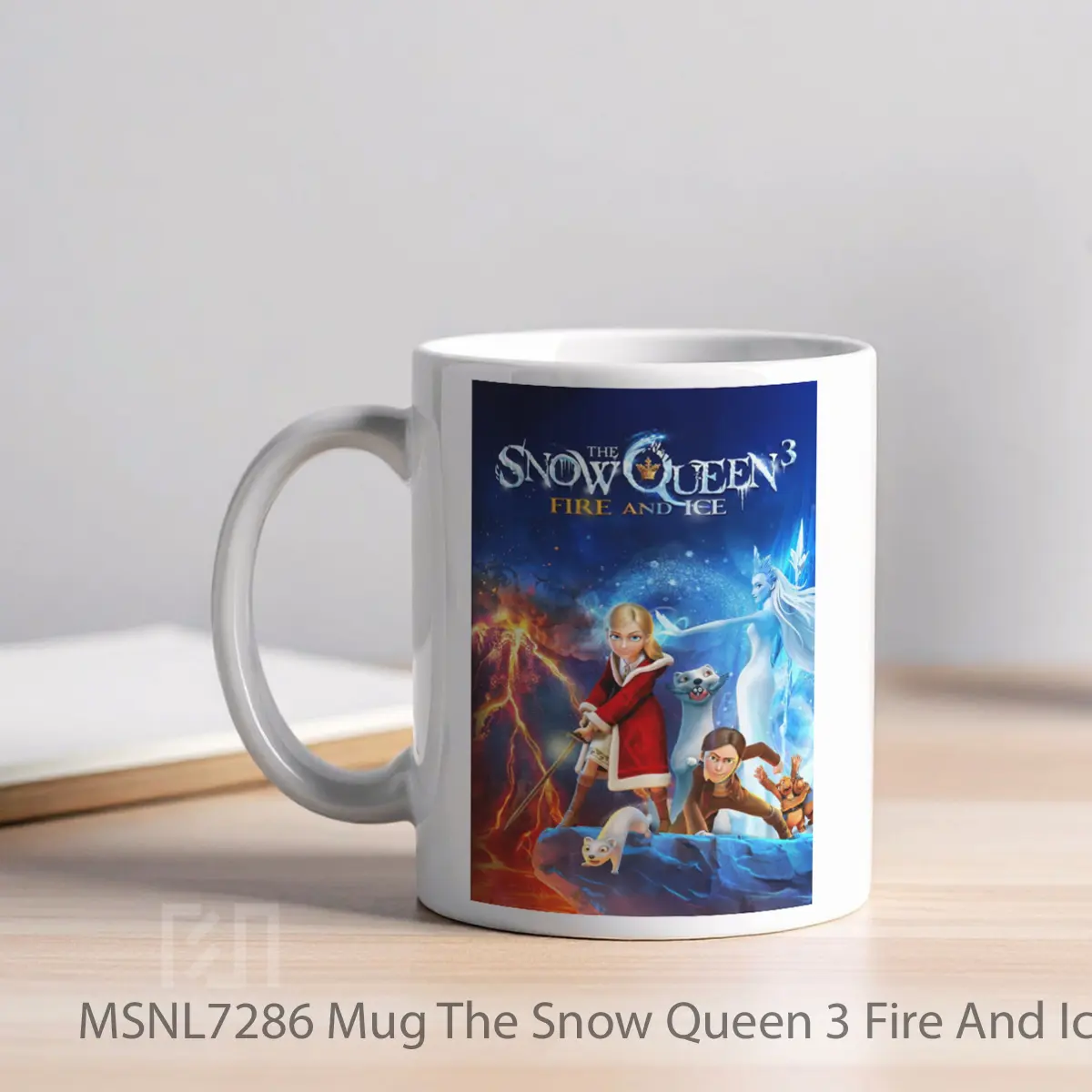 Mug The Snow Queen 3 Fire And Ice Gelas Keramik Tema Film MSNL7286 - Tampak Kiri