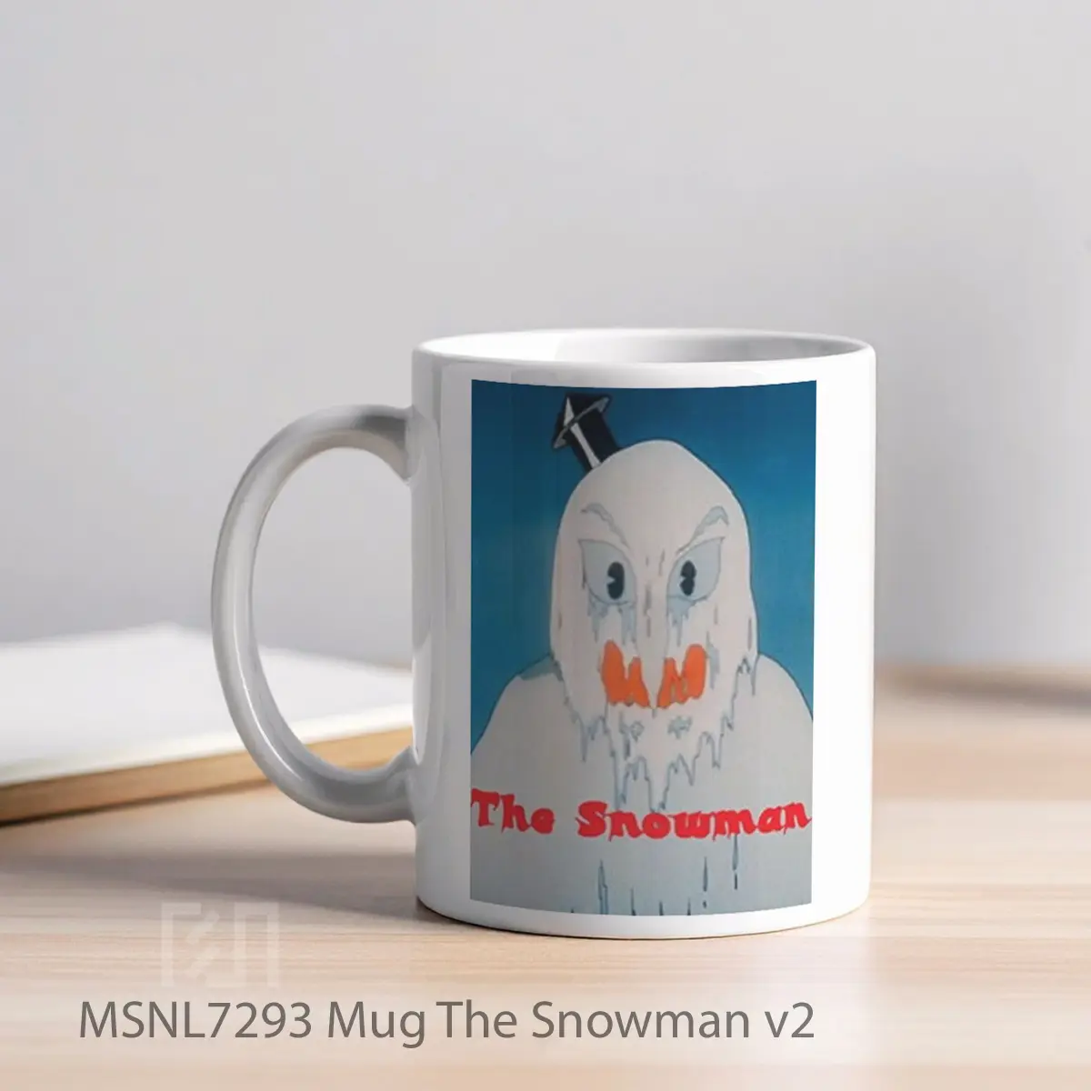 Mug The Snowman V2 Gelas Keramik Tema Film MSNL7293 - Tampak Kiri