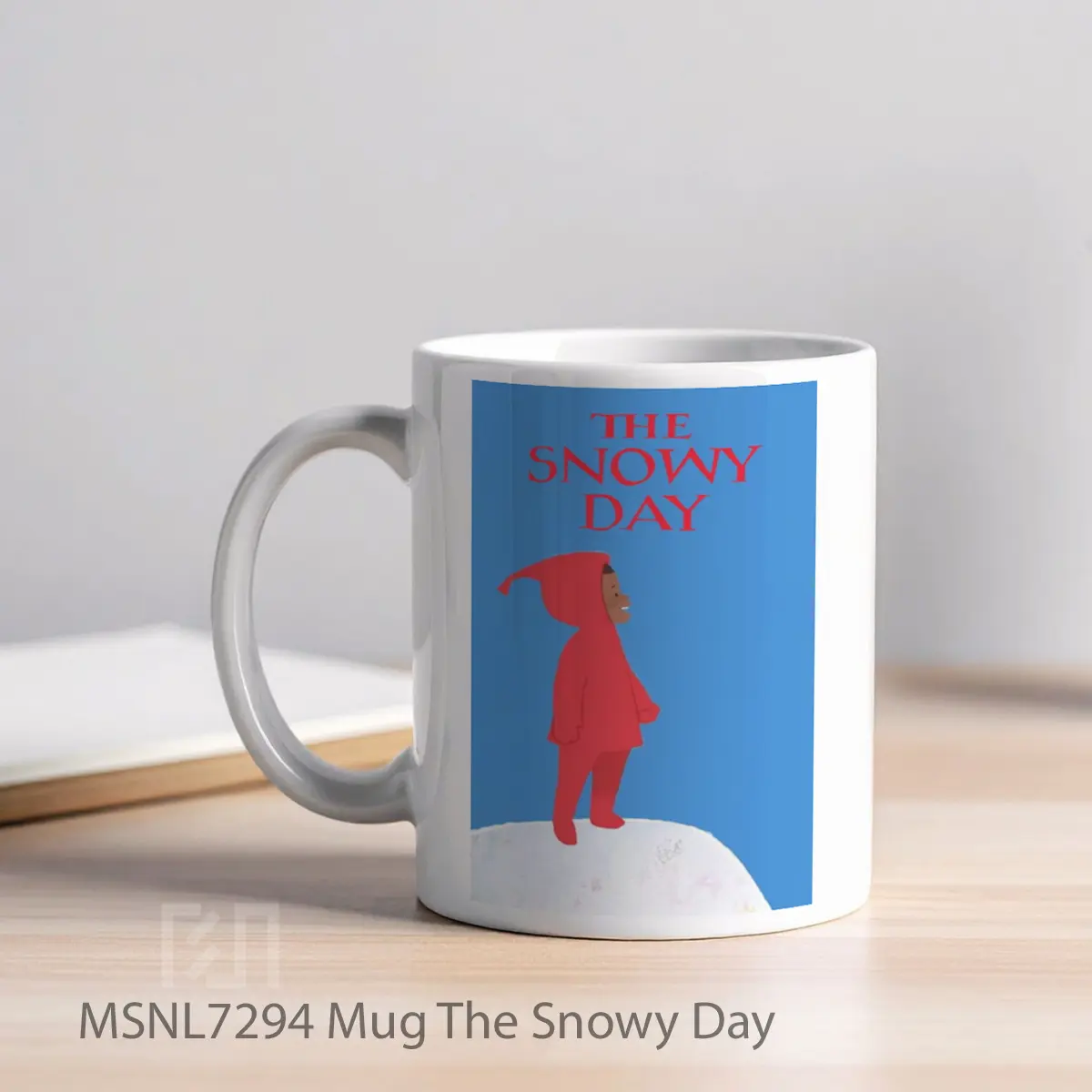 Mug The Snowy Day Gelas Keramik Tema Film MSNL7294 - Tampak Kiri