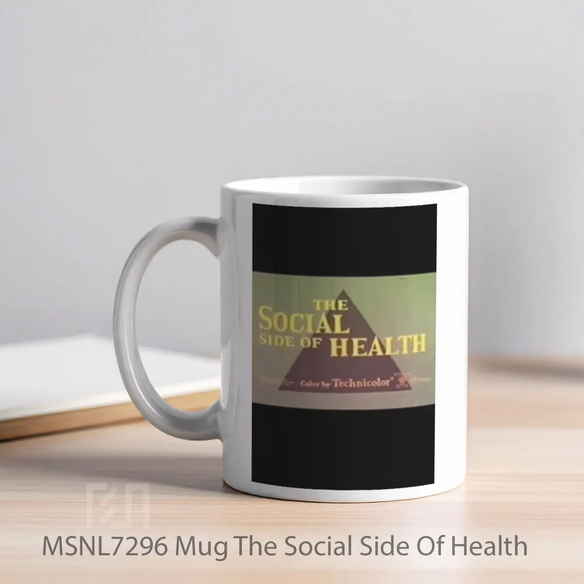 Mug The Social Side Of Health Gelas Keramik Tema Film MSNL7296 - Tampak Kiri