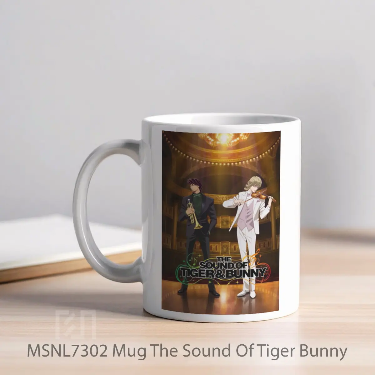 Mug The Sound Of Tiger Bunny Gelas Keramik Tema Film MSNL7302 - Tampak Kiri