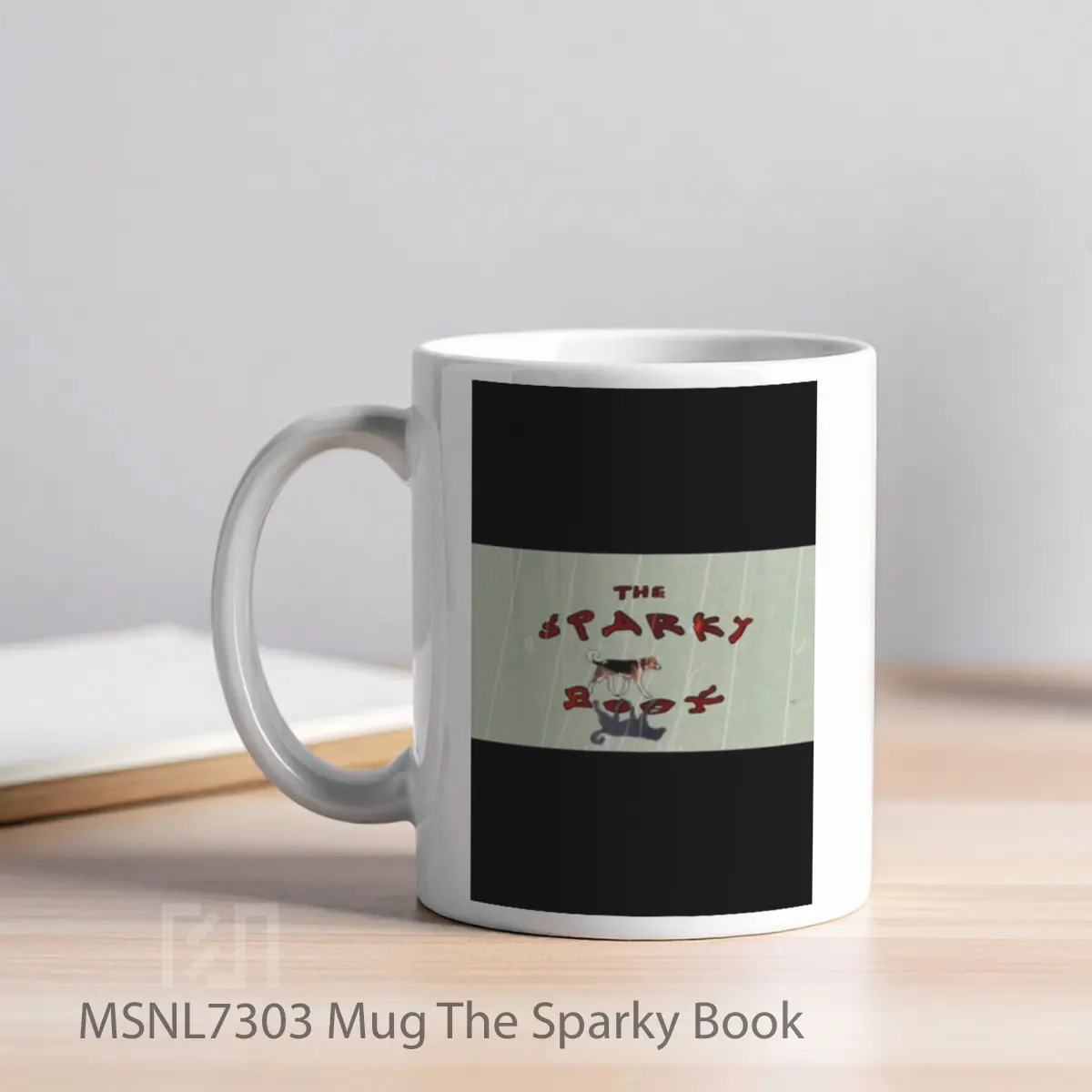Mug The Sparky Book Gelas Keramik Tema Film MSNL7303 - Tampak Kiri