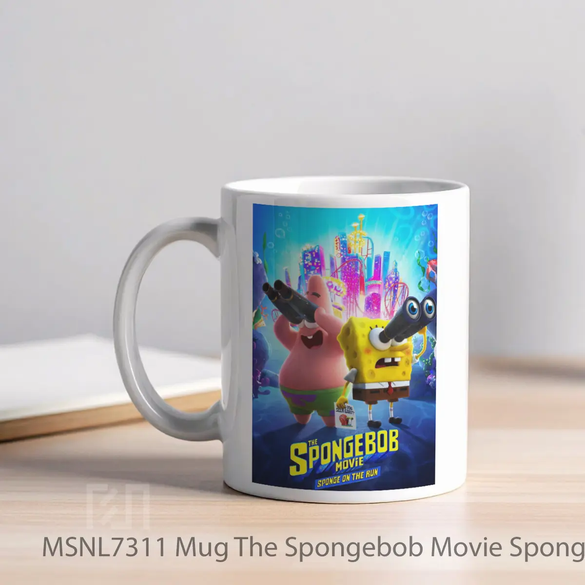 Mug The Spongebob Movie Sponge On The Run Gelas Keramik Tema Film MSNL7311 - Tampak Kiri