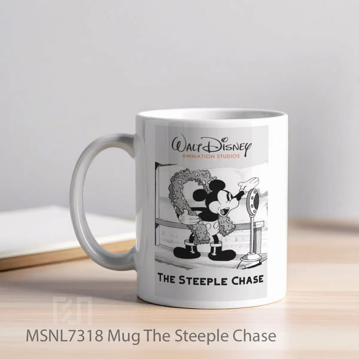 Mug The Steeple Chase Gelas Keramik Tema Film MSNL7318 - Tampak Kiri