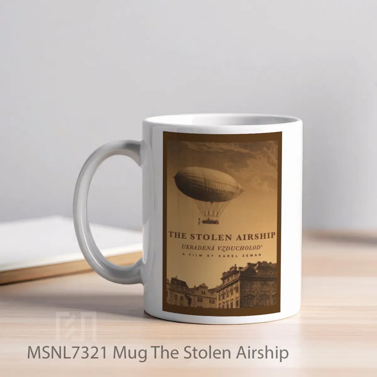 Mug The Stolen Airship Gelas Keramik Tema Film MSNL7321 - Tampak Kiri