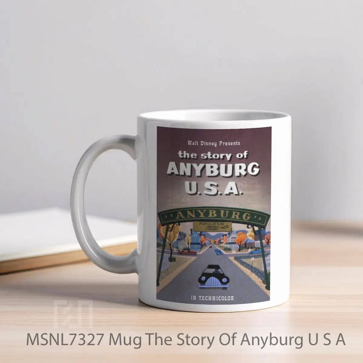 Mug The Story Of Anyburg U S A Gelas Keramik Tema Film MSNL7327 - Tampak Kiri