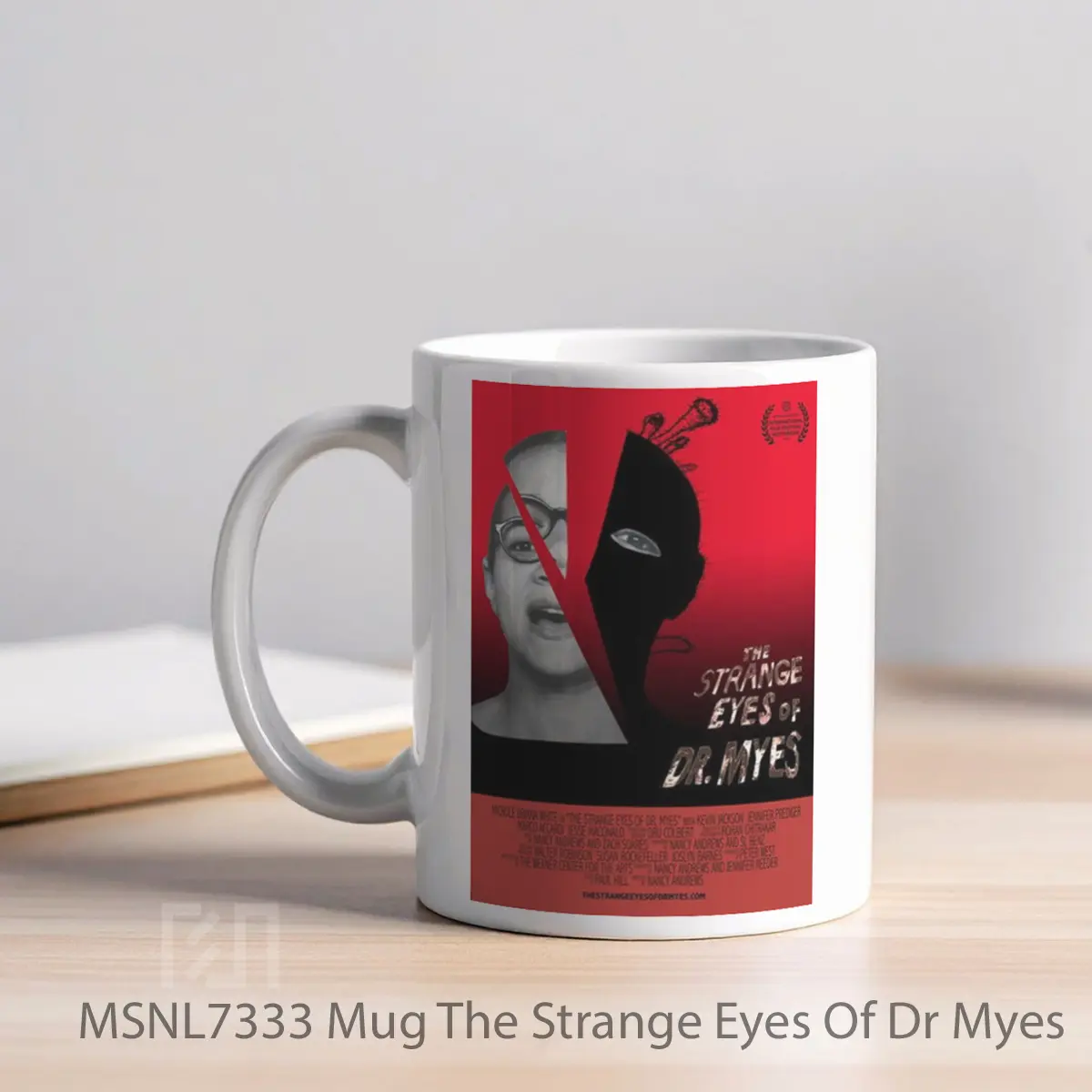 Mug The Strange Eyes Of Dr Myes Gelas Keramik Tema Film MSNL7333 - Tampak Kiri