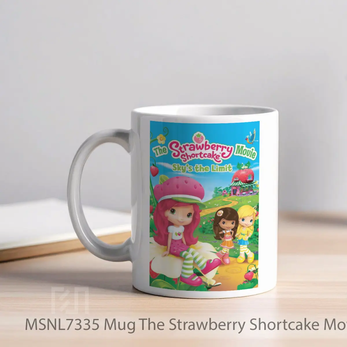 Mug The Strawberry Shortcake Movie Sky S The Limit Gelas Keramik Tema Film MSNL7335 - Tampak Kiri