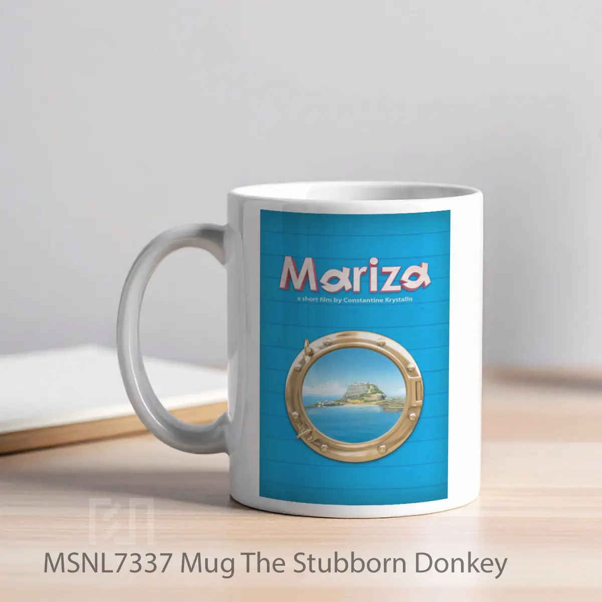 Mug The Stubborn Donkey Gelas Keramik Tema Film MSNL7337 - Tampak Kiri